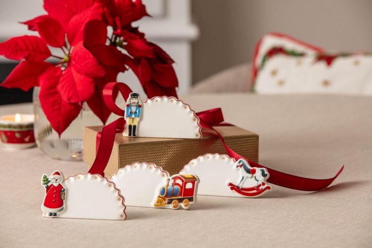 Villeroy & Boch Toy's Delight set 4 Naamkaartjes (Rood) - Panache (Koksijde)