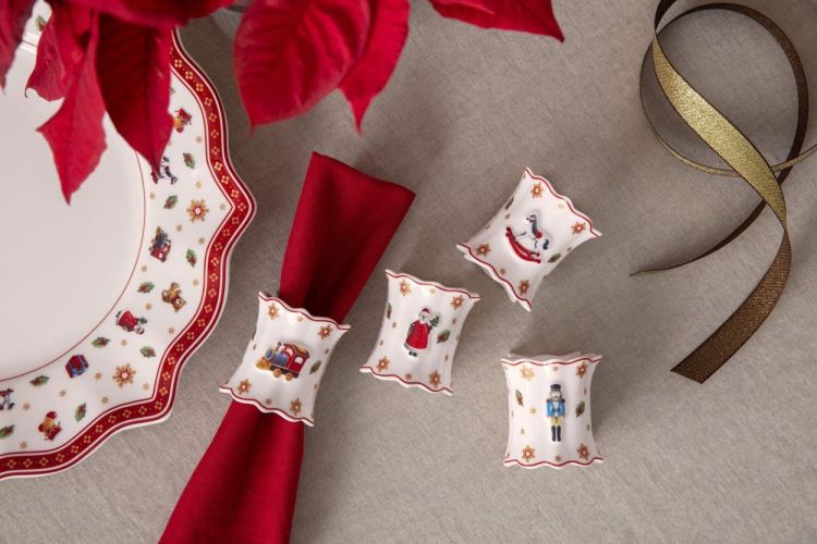 Villeroy & Boch Toy's Delight set 4 Servetringen (Rood) - Panache (Koksijde)