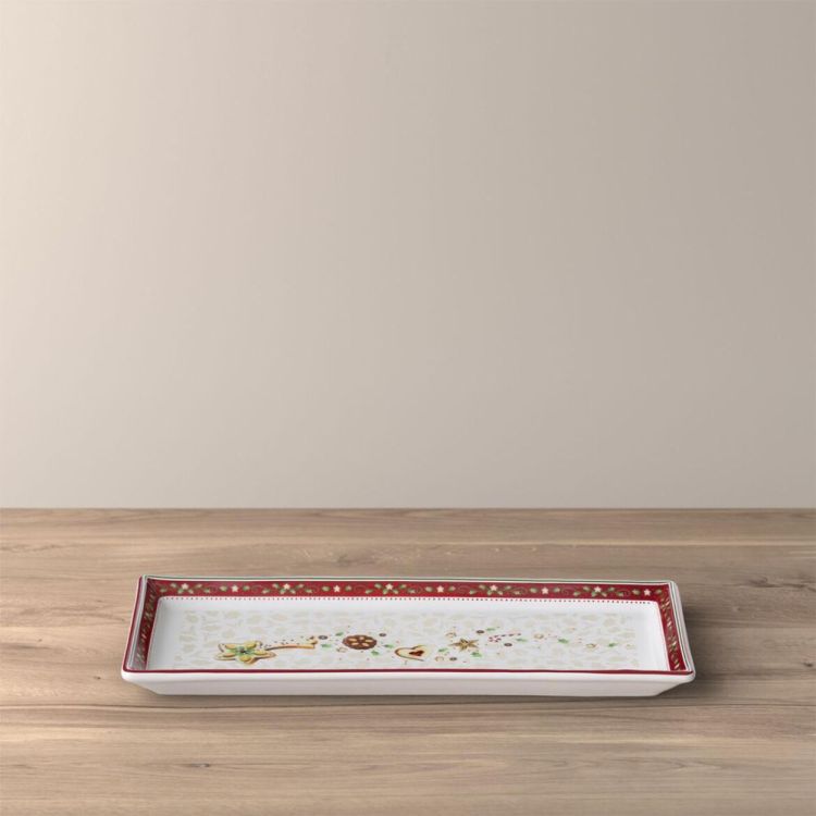 Villeroy & Boch Winter Bakery Gebakbord rechthoekig 17x39cm (Rood) - Panache (Koksijde)