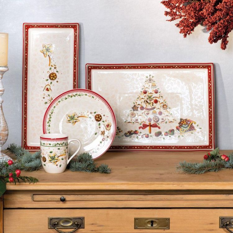 Villeroy & Boch Winter Bakery Gebakbord rechthoekig 17x39cm (Rood) - Panache (Koksijde)