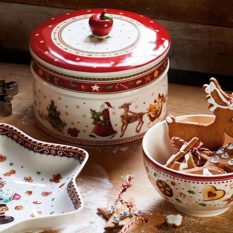 Villeroy & Boch Winter Bakery Koekjesdoos L Ø17cm (Rood) - Panache (Koksijde)