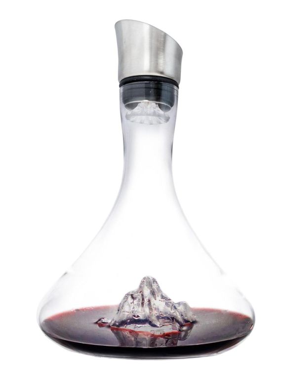 Vin Bouquet Wijndecanteerkaraf 1,5L Mountain oxygenator en schenktuit (Transparant) - Panache (Koksijde)