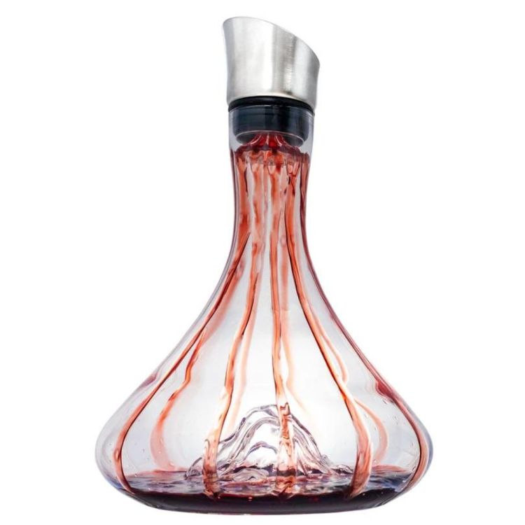 Vin Bouquet Wijndecanteerkaraf 1,5L Mountain oxygenator en schenktuit (Transparant) - Panache (Koksijde)