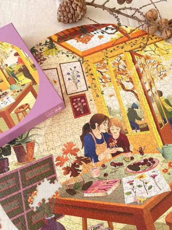 ViSSEVASSE chestnut season - round puzzle 1000 pcs (Multi) - Panache (Koksijde)