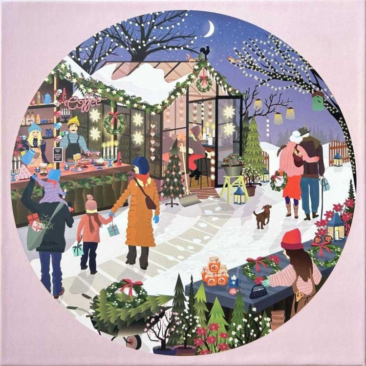 ViSSEVASSE christmas market - round puzzle 1000 pcs () - Panache (Koksijde)