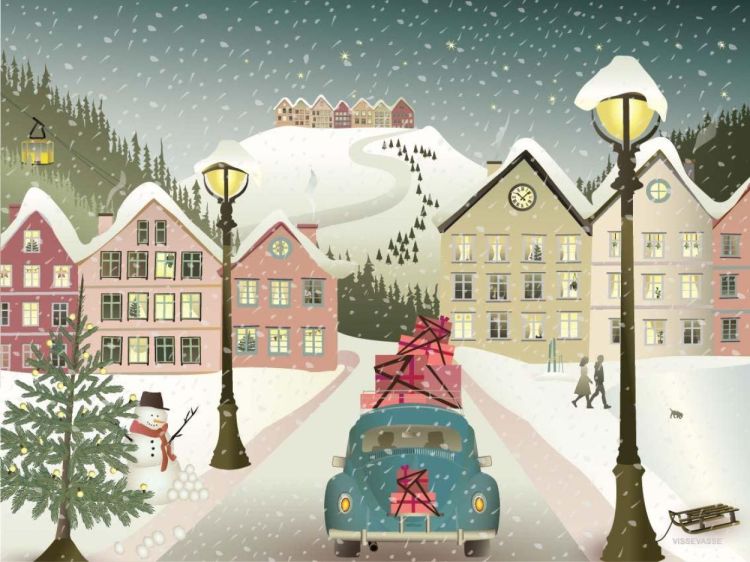 ViSSEVASSE let it snow - greeting card () - Panache (Koksijde)