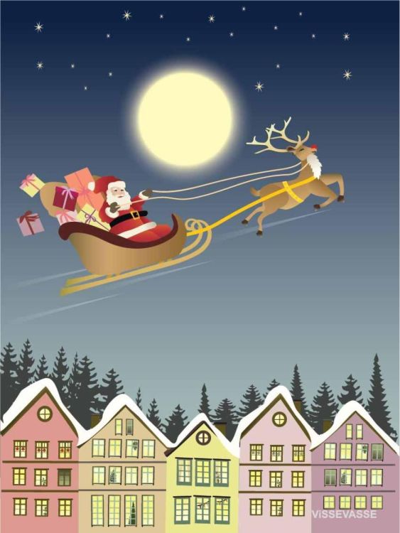 ViSSEVASSE santa & rudolph - greeting card () - Panache (Koksijde)