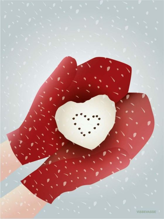 ViSSEVASSE snow heart - greeting card () - Panache (Koksijde)