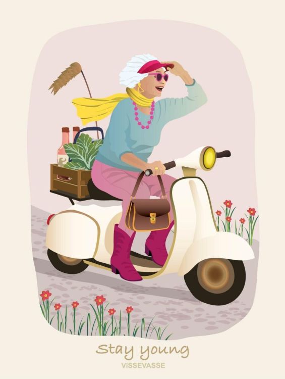 ViSSEVASSE stay young mrs. - greeting card () - Panache (Koksijde)