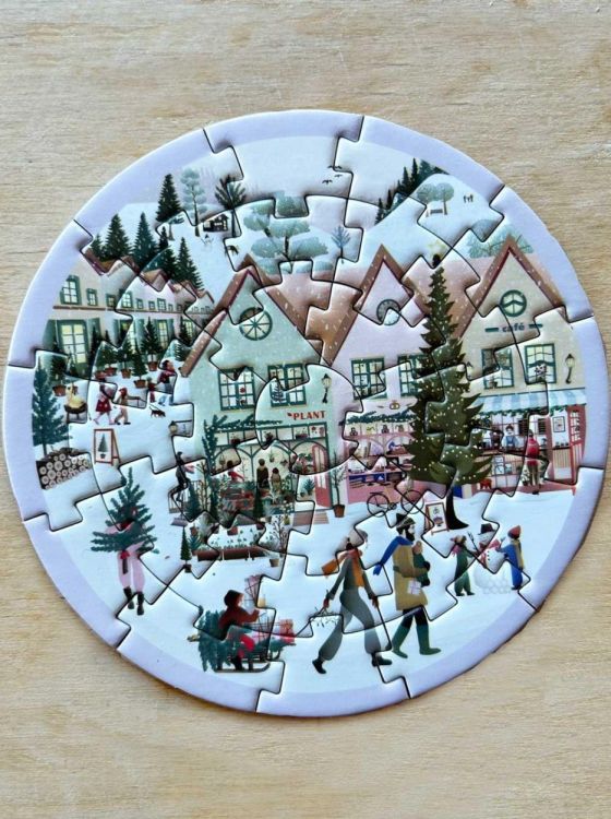 ViSSEVASSE white christmas mini puzzle () - Panache (Koksijde)