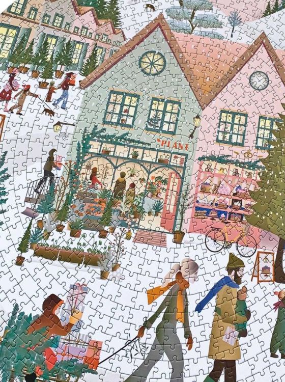 ViSSEVASSE white christmas - round puzzle 1000 pcs () - Panache (Koksijde)