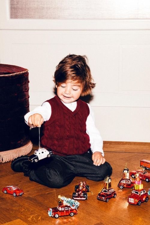 Vondels Auto met kerstboom H5,5cm kerstbal glas (Multi) - Panache (Koksijde)