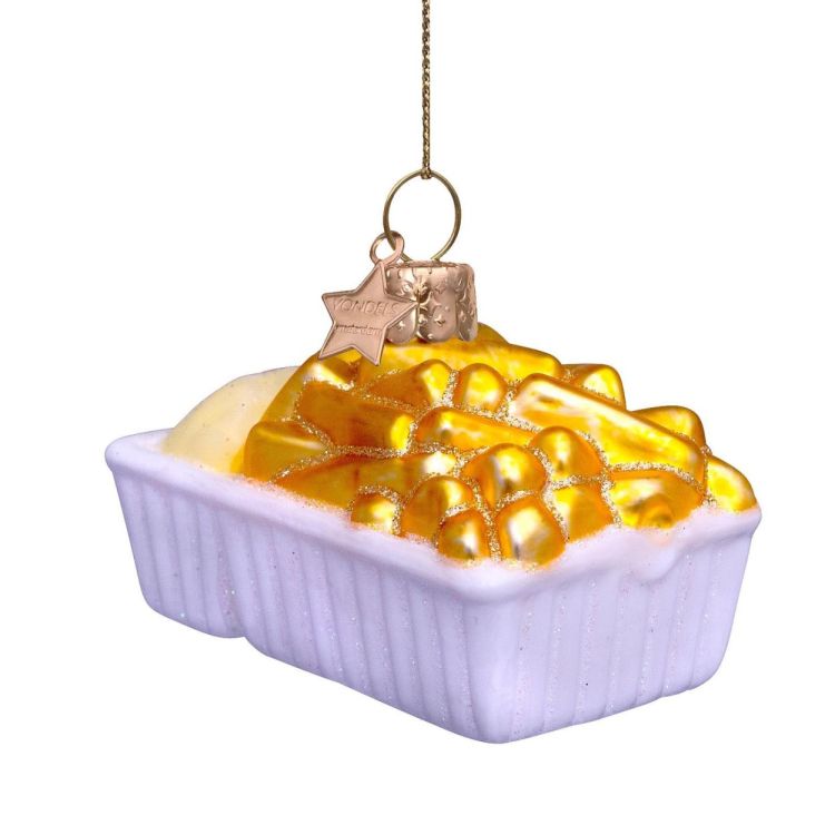 Vondels Bakje Frieten H4cm kerstbal glas (Multi) - Panache (Koksijde)