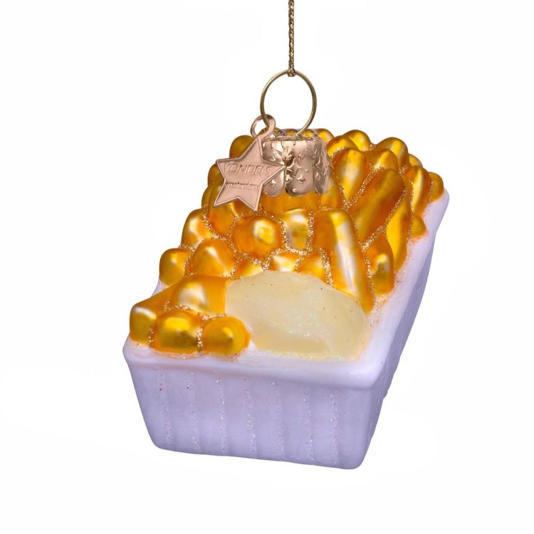 Vondels Bakje Frieten H4cm kerstbal glas (Multi) - Panache (Koksijde)