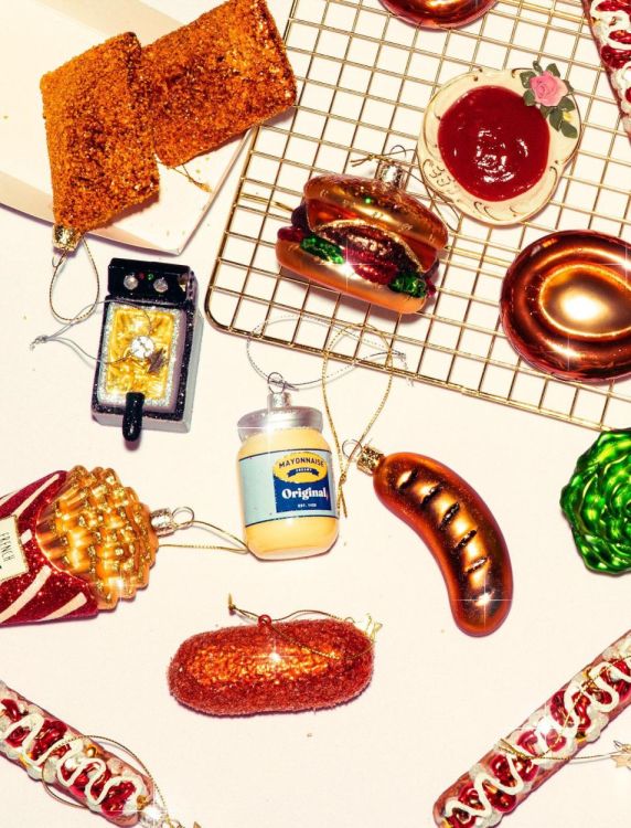 Vondels Frietpot H7cm kerstbal glas (Multi) - Panache (Koksijde)