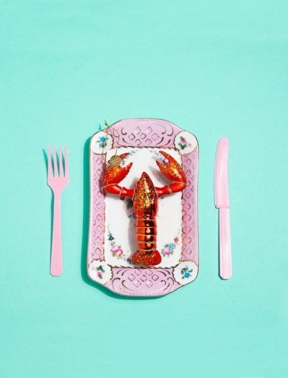 Vondels Kreeft H14cm kerstbal glas (Rood) - Panache (Koksijde)