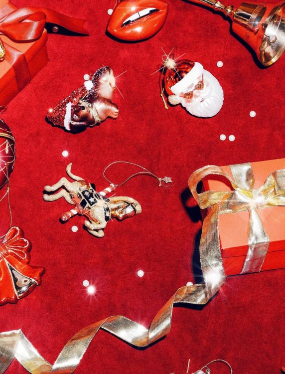 Vondels Teckel met kerstmuts H8cm kerstbal glas (Multi) - Panache (Koksijde)