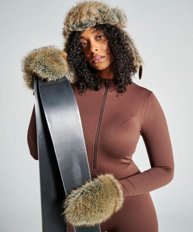 Waro by Plaids Cocooning Handschoenen Fausse Fourrure - contrasté (Marron) - Panache (Koksijde)