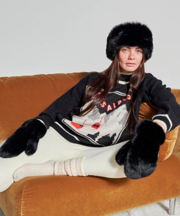 Waro by Plaids Cocooning Handschoenen Fausse Fourrure - noir (Noir) - Panache (Koksijde)