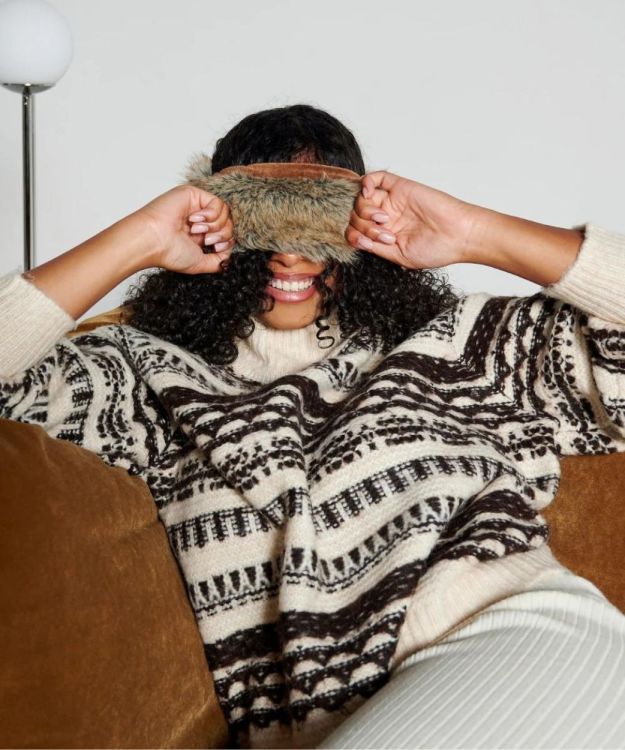 Waro by Plaids Cocooning Headband Fausse Fourrure - marron contrasté (Marron) - Panache (Koksijde)