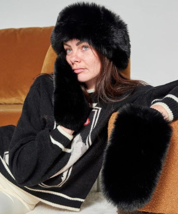 Waro by Plaids Cocooning Headband Fausse Fourrure - noir (Noir) - Panache (Koksijde)