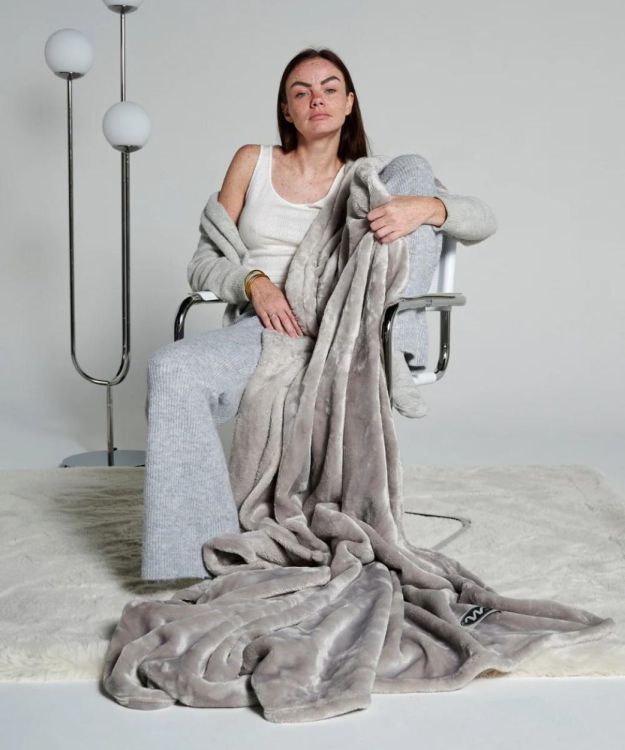 Waro by Plaids Cocooning Plaid Classique gris 150x200cm (Gris) - Panache (Koksijde)