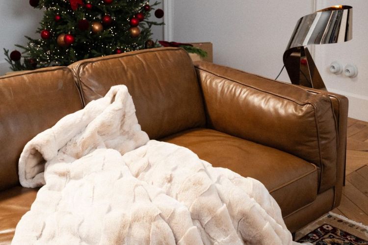 Waro by Plaids Cocooning Plaid Fausse Fourrure dune 150x200cm (Dune) - Panache (Koksijde)