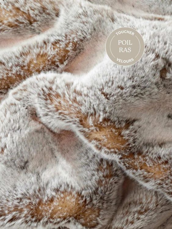 Waro by Plaids Cocooning Plaid Fausse Fourrure Frisson brun naturel 150x200cm (Naturel) - Panache (Koksijde)