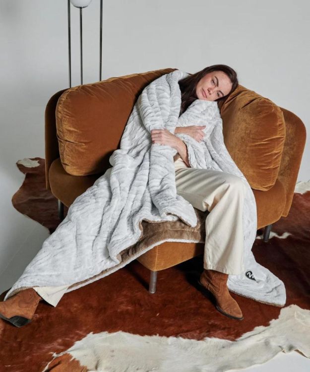 Waro by Plaids Cocooning Plaid Polaire Tigre beige 150x200cm (Beige) - Panache (Koksijde)