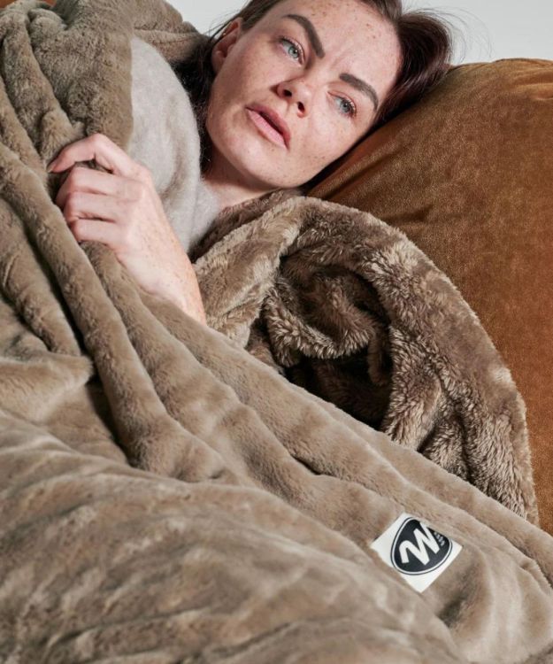 Waro by Plaids Cocooning Plaid Tigre taupe 150x200cm (Taupe) - Panache (Koksijde)