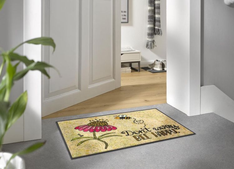 Wash + Dry Floor Fashion Bee Happy 50x75cm (Multi) - Panache (Koksijde)