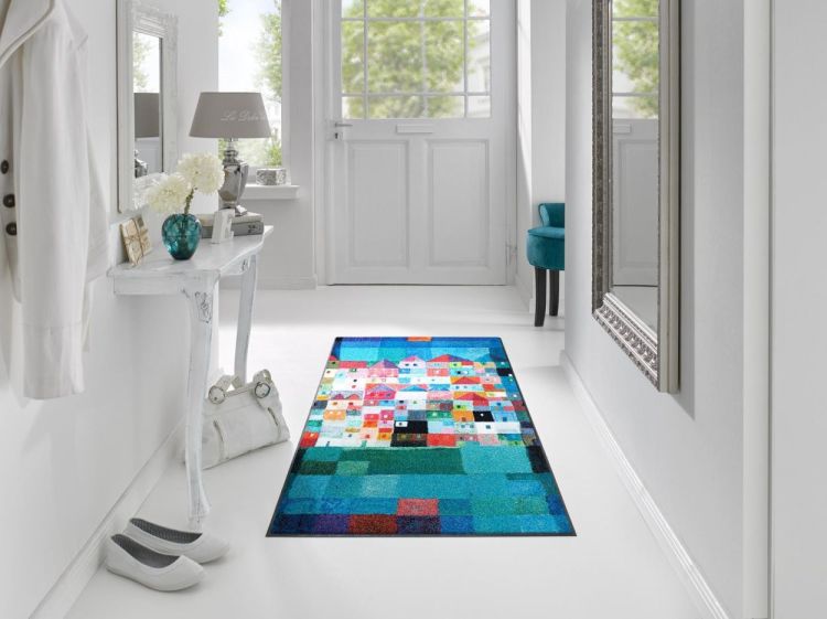 Wash + Dry Floor Fashion Colourful Houses 75x190cm (Multi) - Panache (Koksijde)