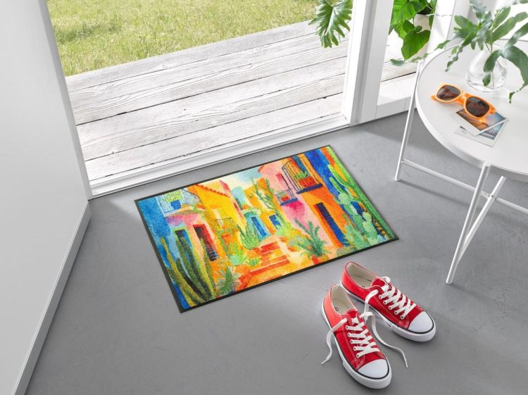 Wash + Dry Floor Fashion Casas de Colores 40x60cm (Multi) - Panache (Koksijde)