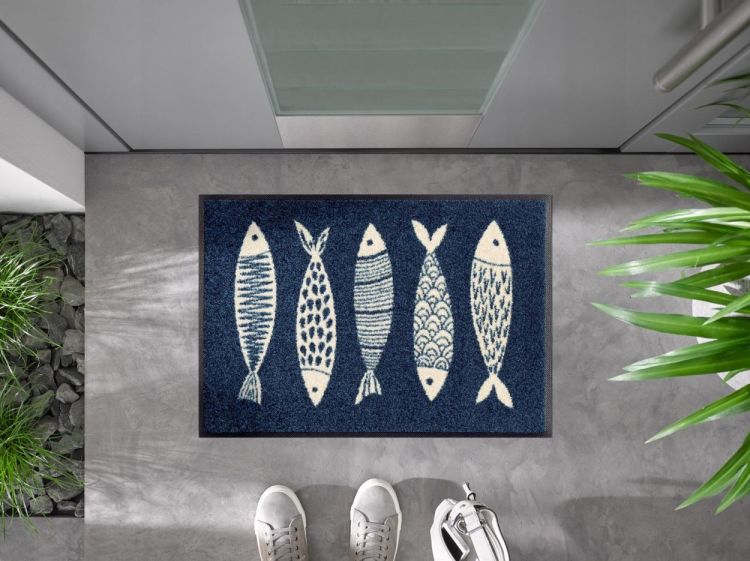 Wash + Dry Floor Fashion Fish Tango 40x60cm (Blue) - Panache (Koksijde)