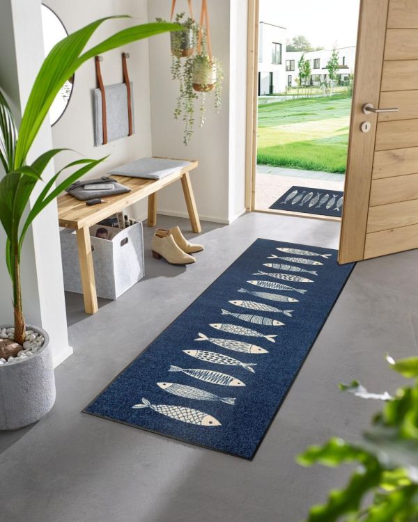 Wash + Dry Floor Fashion Fish Tango 60x180cm (Blue) - Panache (Koksijde)