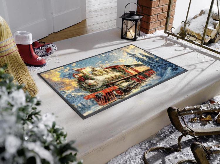 Wash + Dry Floor Fashion Snow Express 50x75cm (Multi) - Panache (Koksijde)