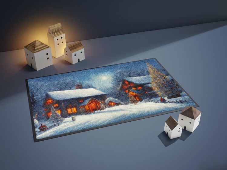 Wash + Dry Floor Fashion Twinkle Village 50x75cm (Multi) - Panache (Koksijde)