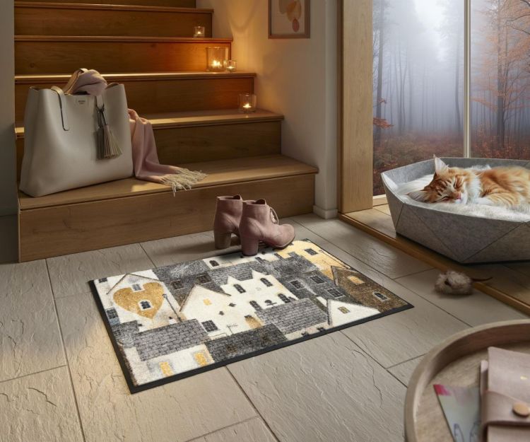 Wash + Dry Floor Fashion Urban Blocks 50x75cm (Multi) - Panache (Koksijde)