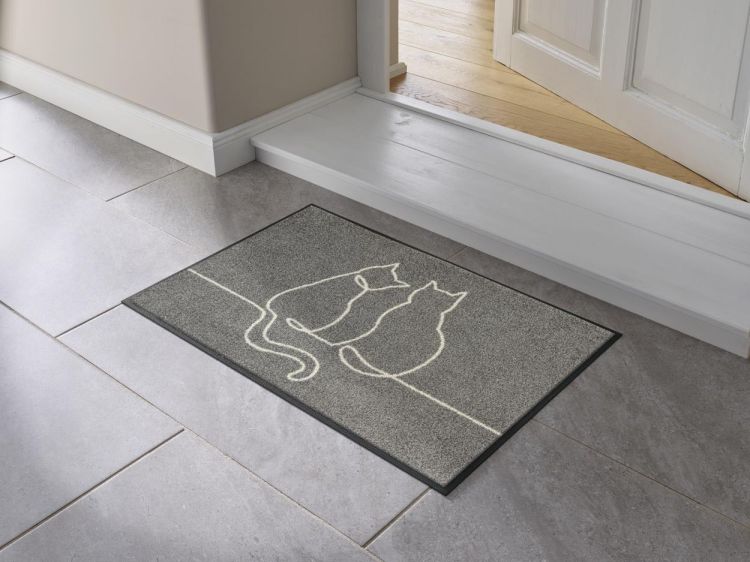 Wash + Dry Floor Fashion Lovetails 50x75cm (Grey) - Panache (Koksijde)