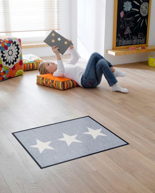 Wash + Dry Floor Fashion Stars 40x60cm (Grey) - Panache (Koksijde)