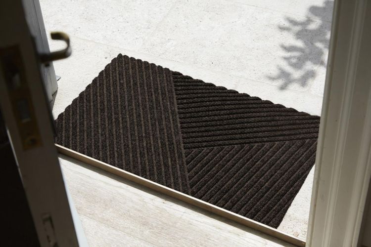 Wash + Dry Floor Fashion Stripes dark brown 45x75cm Dune (Dark Brown) - Panache (Koksijde)