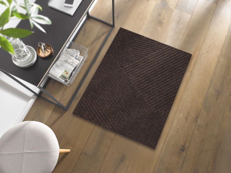 Wash + Dry Floor Fashion Stripes dark brown 60x90cm Dune (Dark Brown) - Panache (Koksijde)