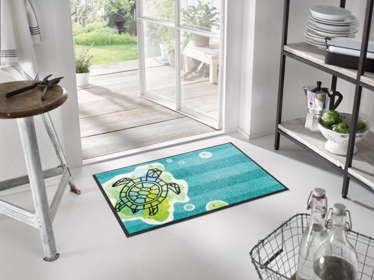 Wash + Dry Floor Fashion Turtle Splash 50x75cm (Multi) - Panache (Koksijde)