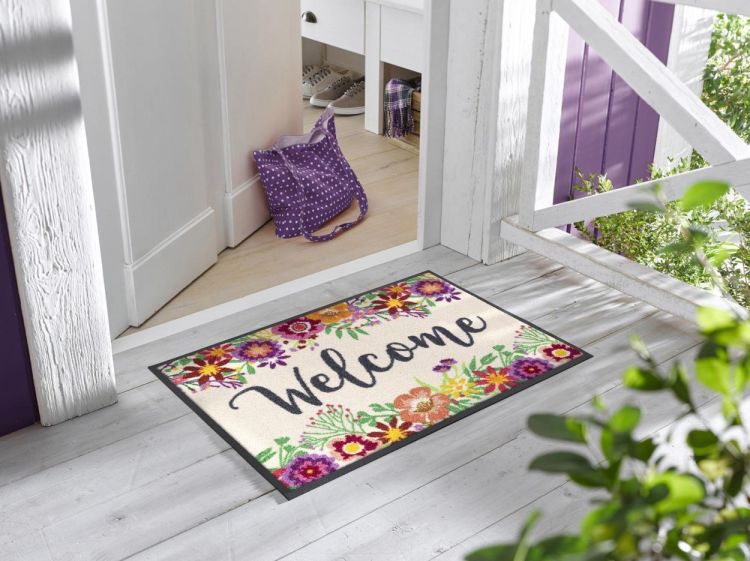 Wash + Dry Floor Fashion Welcome Blooming 50x75cm (Multi) - Panache (Koksijde)