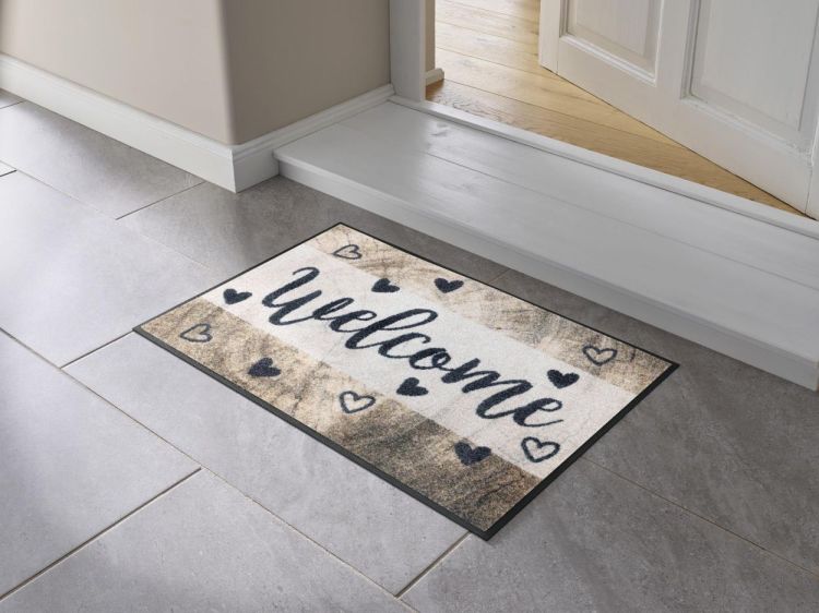 Wash + Dry Floor Fashion Wooden Welcome 50x75cm (Bruin) - Panache (Koksijde)