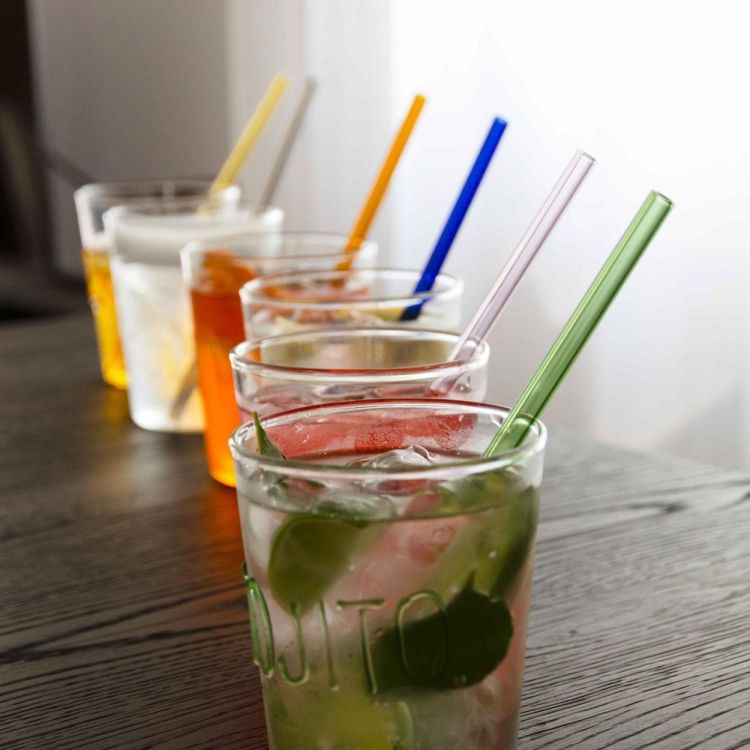 WD Lifestyle 6 pailles en verre colorées (Multi) - Panache (Koksijde)