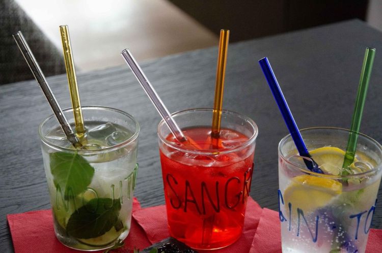 WD Lifestyle 6 pailles en verre colorées (Multi) - Panache (Koksijde)