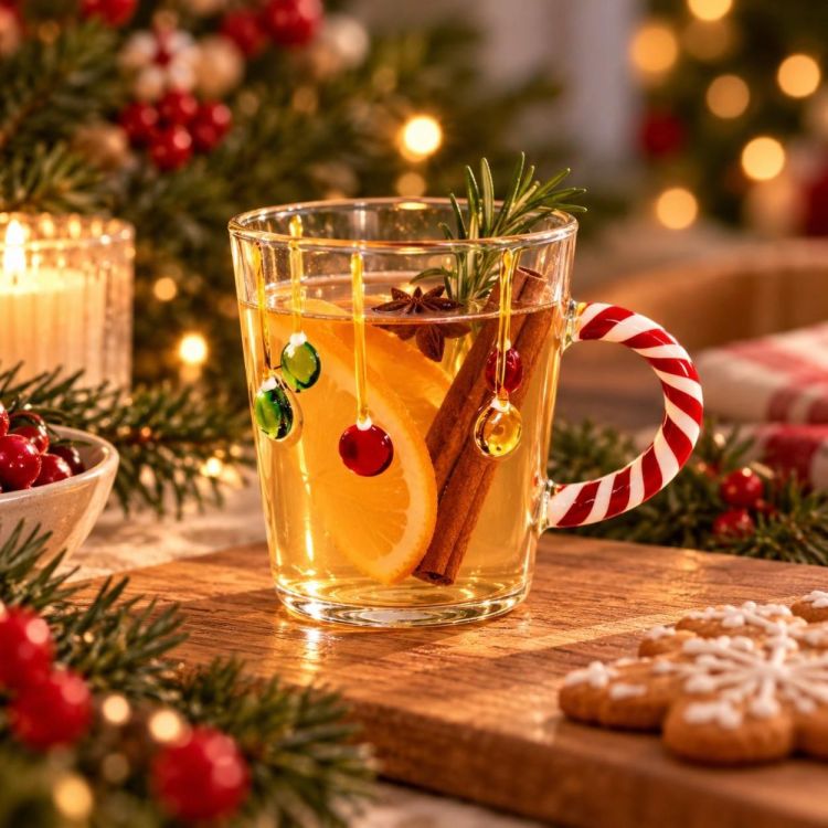 WD Lifestyle Glas met oor Kerstballen (Multi) - Panache (Koksijde)