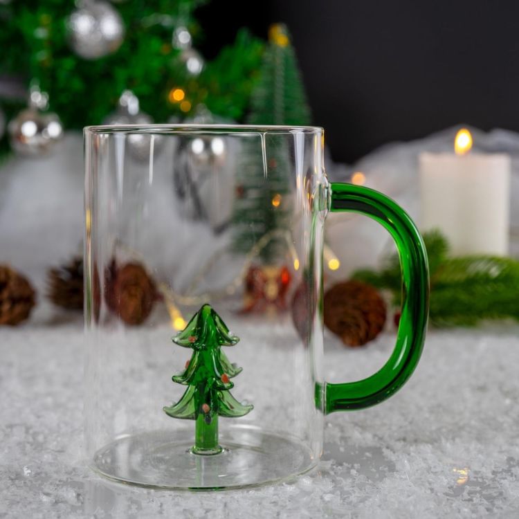 WD Lifestyle Glas met oor Kerstboom (Green) - Panache (Koksijde)