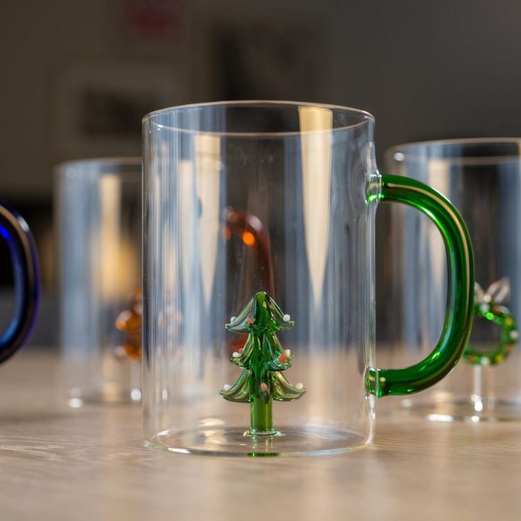 WD Lifestyle Glas met oor Kerstboom (Green) - Panache (Koksijde)